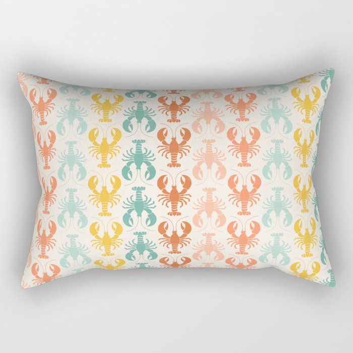 Lobster parade - retro Rectangular Pillow Gallery Image 2