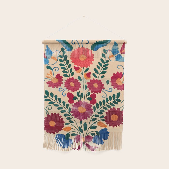 Mexican Bird Motif Cream  Wall Hanging Gallery Image 1