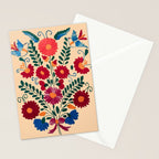 Mexican Bird Motif Cream  Stationery Card Gallery Image 2