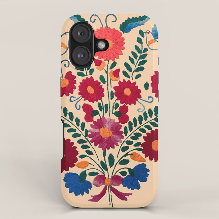 Mexican Bird Motif Cream  iPhone Case Gallery Image 1