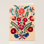 Mexican Bird Motif Cream  Stationery Card Gallery Image 2