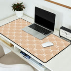 Bows & Ribbons Pattern XLV Neutral Beige Desk Mat Gallery Image 2