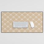 Bows & Ribbons Pattern XLV Neutral Beige Desk Mat Gallery Image 1