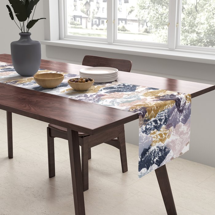 Abstract Colorful mountains C Table Runner Gallery Image 2