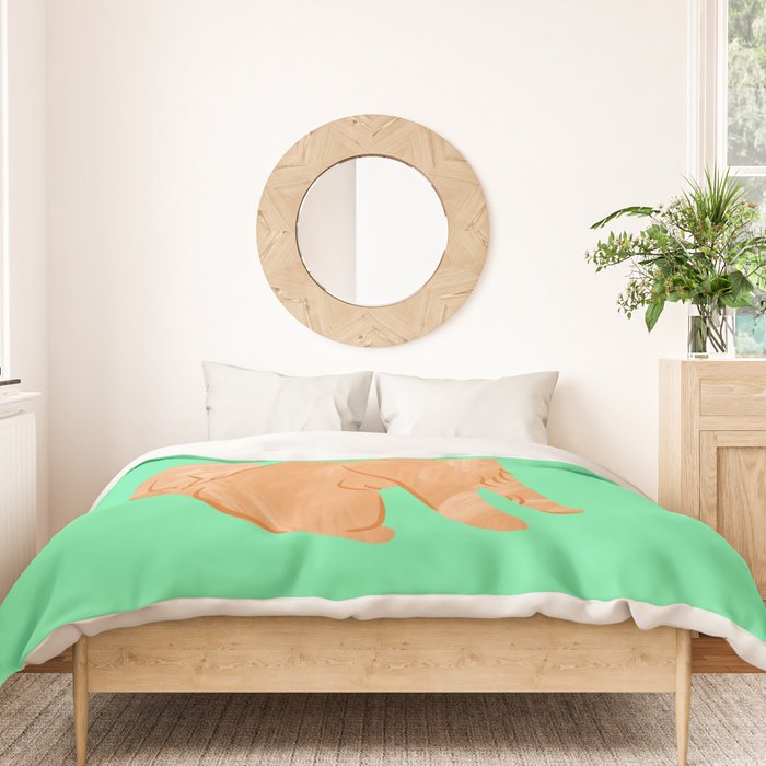 Happy Golden Retriever Duvet Cover Gallery Image 3