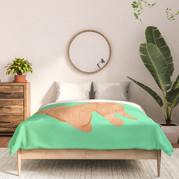 Happy Golden Retriever Comforter Gallery Image 3