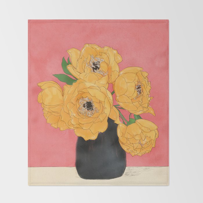 Bouquet Gift Sunny Throw Blanket Gallery Image 2