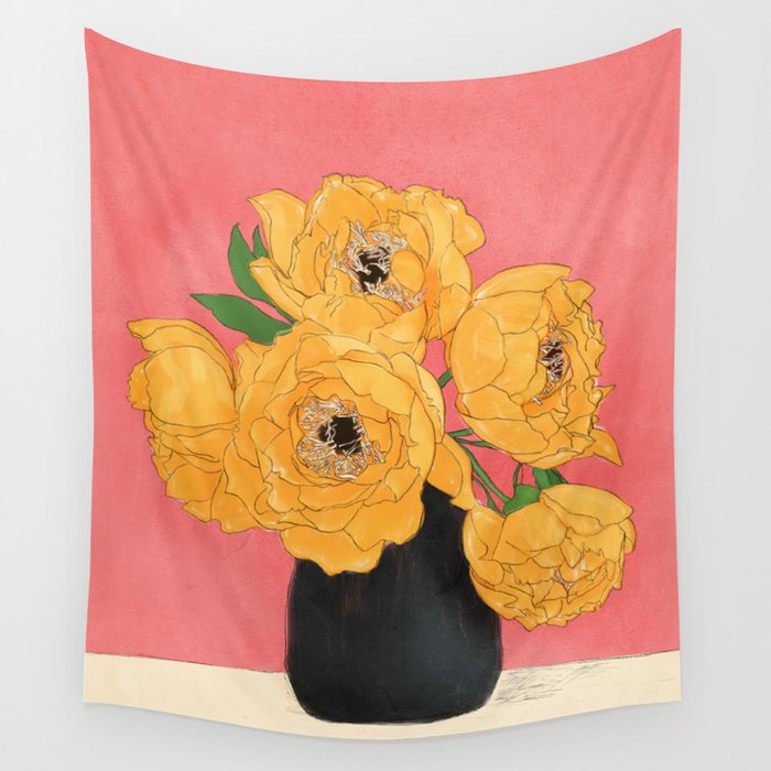 Bouquet Gift Sunny Wall Tapestry Gallery Image 4