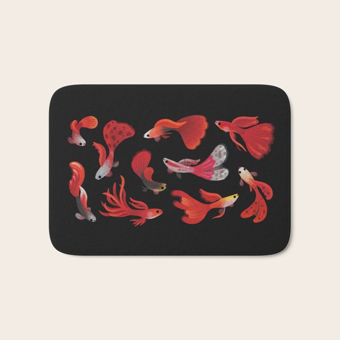Red guppy Bath Mat Gallery Image 1