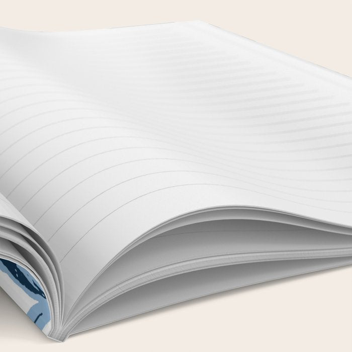 Blue monochrome artsy wildflowers Notebook Gallery Image 2