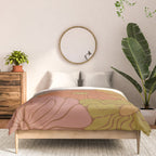 Exotic Groovy Flowers - Earthy Neutral Boho Garden Comforter Gallery Image 3