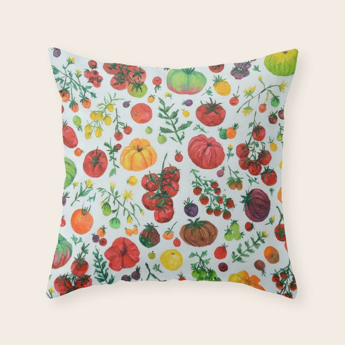 Tomato Garden Throw Pillow Gallery Image 1