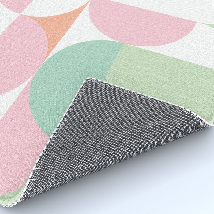 Mid-Mod geometric dots and shapes pattern - Pastel Candy Rug Gallery Image 4