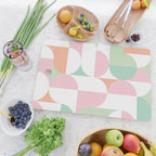 Mid-Mod geometric dots and shapes pattern - Pastel Candy Cutting Board Gallery Image 2