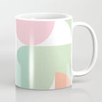 Mid-Mod geometric dots and shapes pattern - Pastel Candy Coffee Mug Gallery Image 1