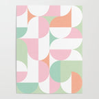 Mid-Mod geometric dots and shapes pattern - Pastel Candy Poster Gallery Image 4