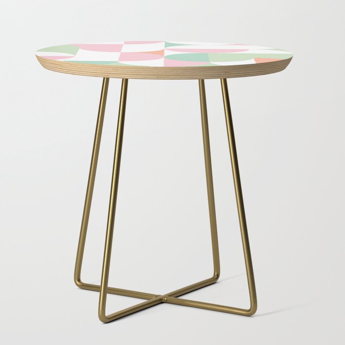 Mid-Mod geometric dots and shapes pattern - Pastel Candy Side Table Gallery Image 1