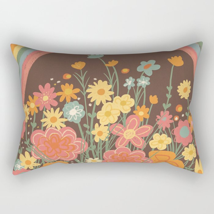 Rainbow garden Rectangular Pillow Gallery Image 1