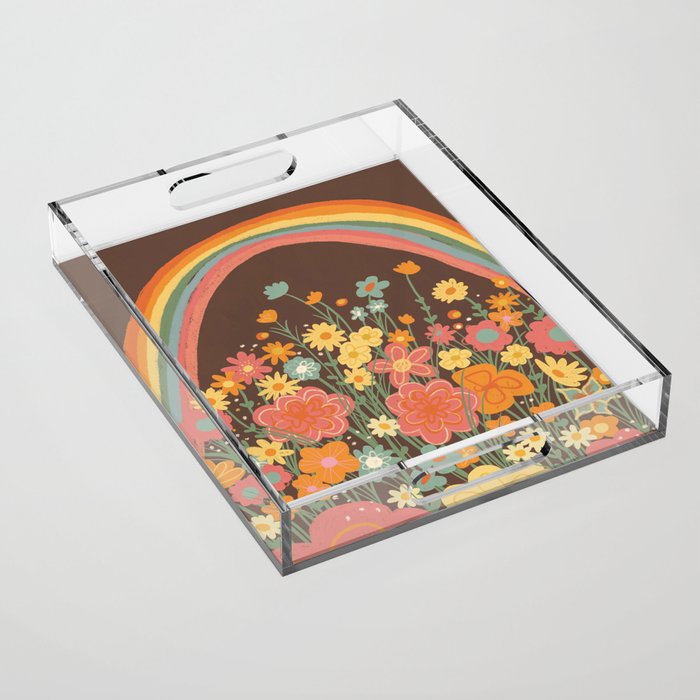 Rainbow garden Acrylic Tray Gallery Image 1