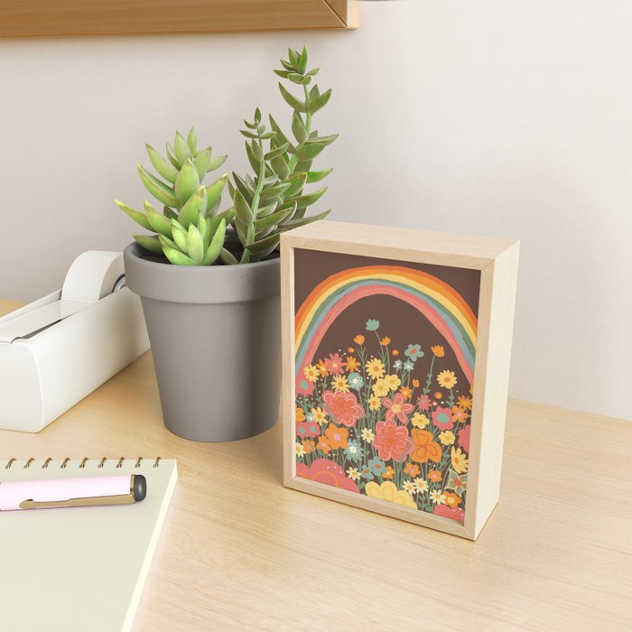 Rainbow garden Mini Art Print Gallery Image 2