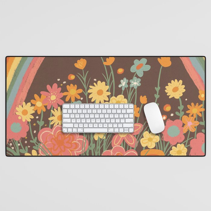 Rainbow garden Desk Mat Gallery Image 1