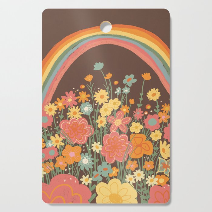 Rainbow garden Cutting Board Gallery Image 1