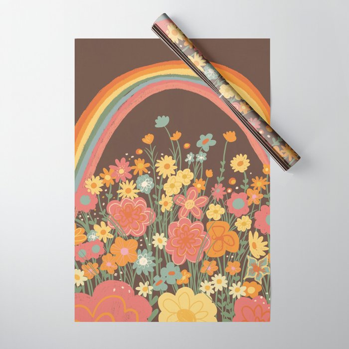 Rainbow garden Wrapping Paper Gallery Image 1