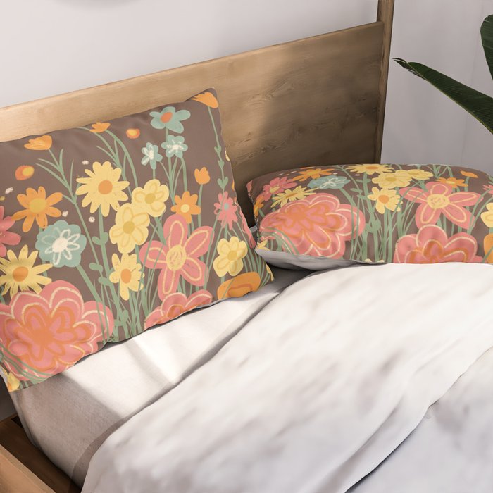 Rainbow garden Pillow Sham Gallery Image 2