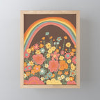 Rainbow garden Mini Art Print Gallery Image 1