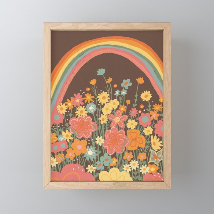 Rainbow garden Mini Art Print Gallery Image 1