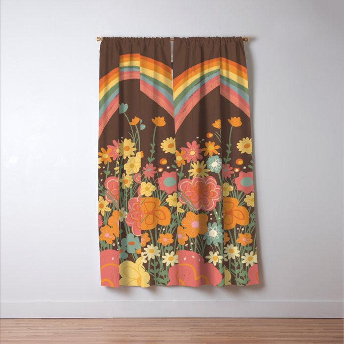 Rainbow garden Window Curtain Gallery Image 3