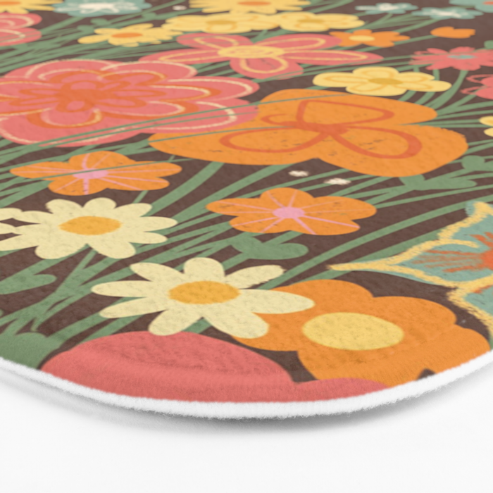 Rainbow garden Bath Mat Gallery Image 3