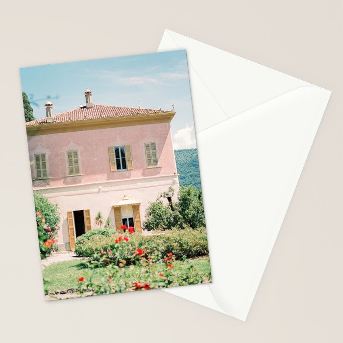 The Pink Villa | Villa Pizzo, Lake Como | Italy Travel Photography Stationery Card Gallery Image 2