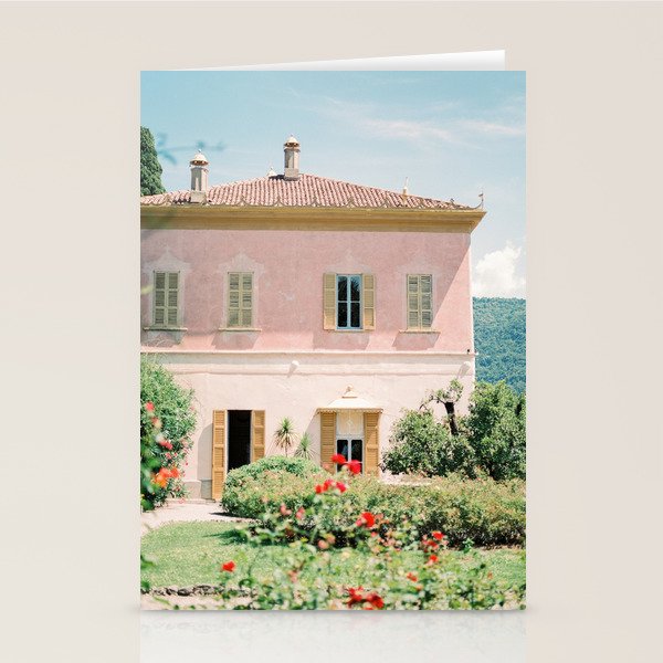 The Pink Villa | Villa Pizzo, Lake Como | Italy Travel Photography Stationery Card Gallery Image 2