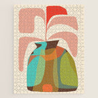 Abso 03 Colored Vase With Red Plant Jigsaw Puzzle Gallery Image 1