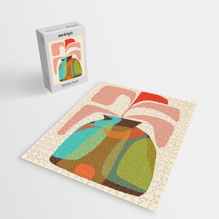 Abso 03 Colored Vase With Red Plant Jigsaw Puzzle Gallery Image 2