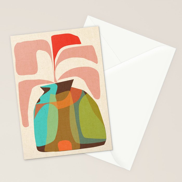 Abso 03 Colored Vase With Red Plant Stationery Card Gallery Image 2
