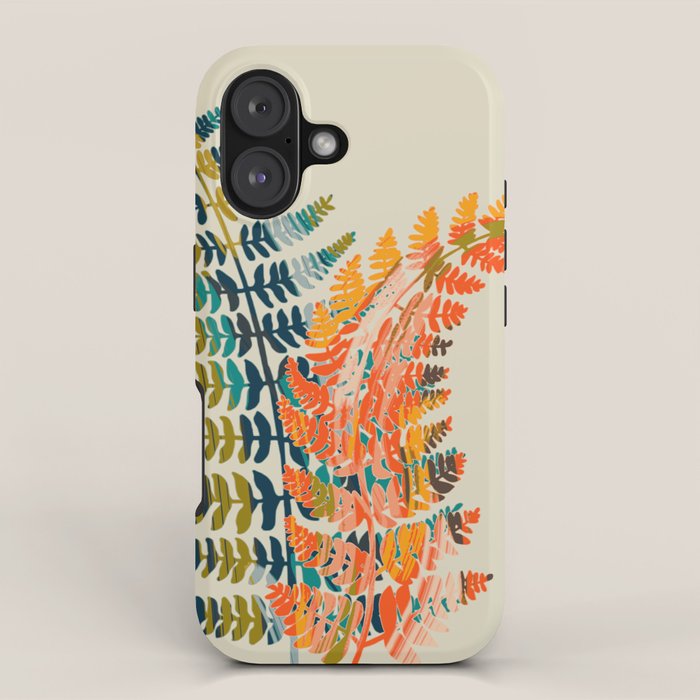 colorful fern leaves iPhone Case Gallery Image 1