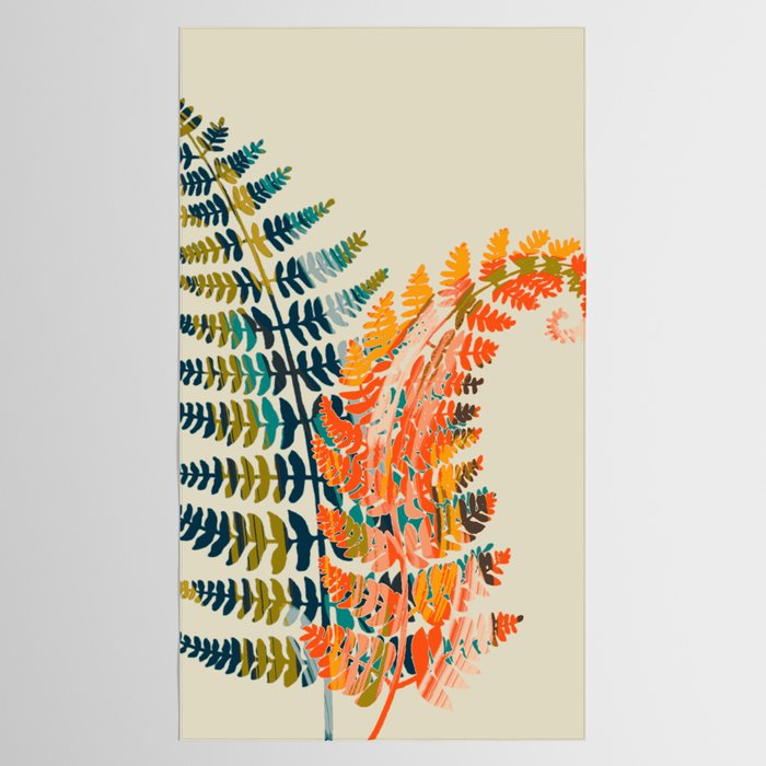 colorful fern leaves Tablecloth Gallery Image 2