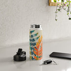 colorful fern leaves Water Bottle Gallery Image 4
