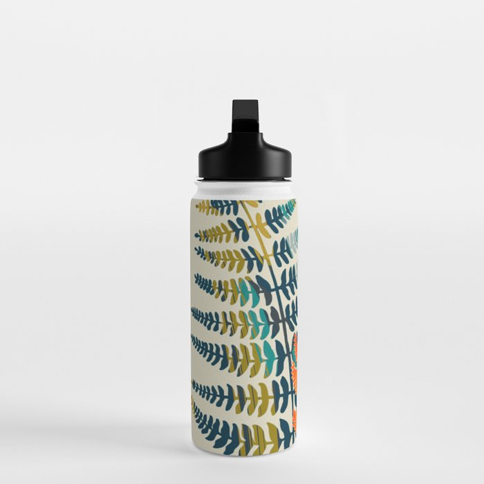 colorful fern leaves Water Bottle Gallery Image 3