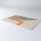 colorful fern leaves Rug Gallery Image 3