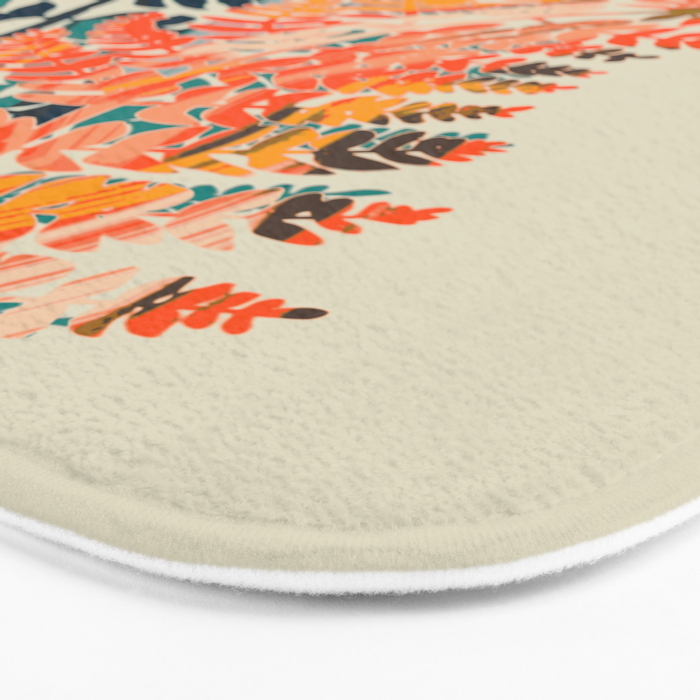 colorful fern leaves Bath Mat Gallery Image 3