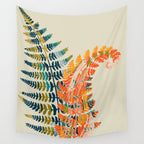 colorful fern leaves Wall Tapestry Gallery Image 4
