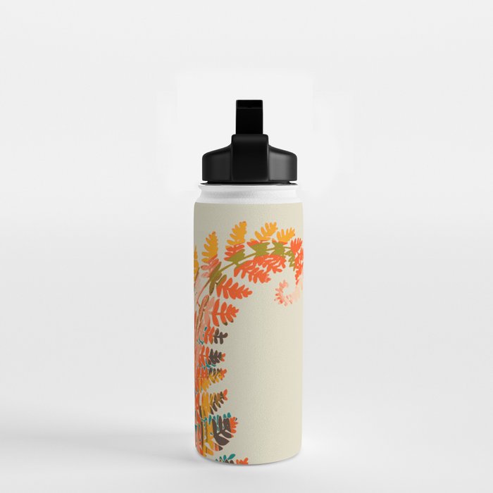 colorful fern leaves Water Bottle Gallery Image 2