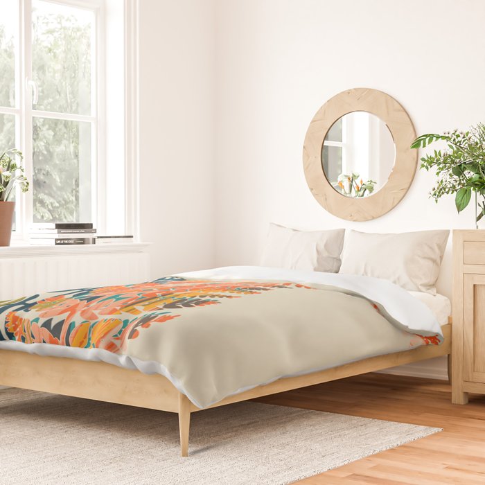 colorful fern leaves Duvet Cover Gallery Image 2