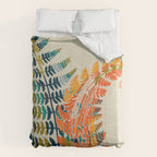 colorful fern leaves Comforter Gallery Image 6