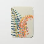 colorful fern leaves Bath Mat Gallery Image 1