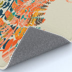 colorful fern leaves Rug Gallery Image 4