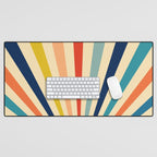 60s retro sun  Desk Mat Gallery Image 1